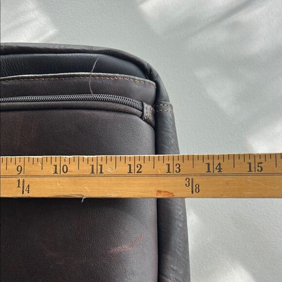 Kenneth Cole Reaction Men’s Brown Genuine Leather Laptop 16" Bag Messenger - Picture 13 of 14